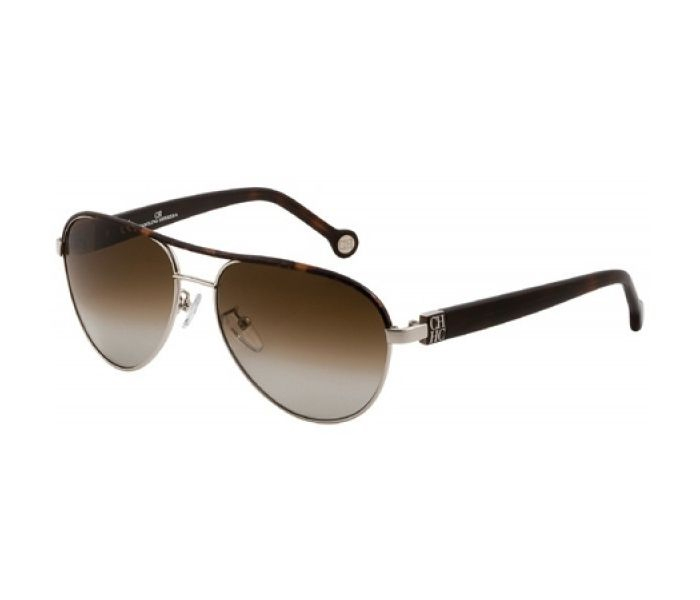 Carolina Herrera SHE0190579 Round Havana Frame & Gradent Brown Mirrored Sunglasses for Women - Zoom Image