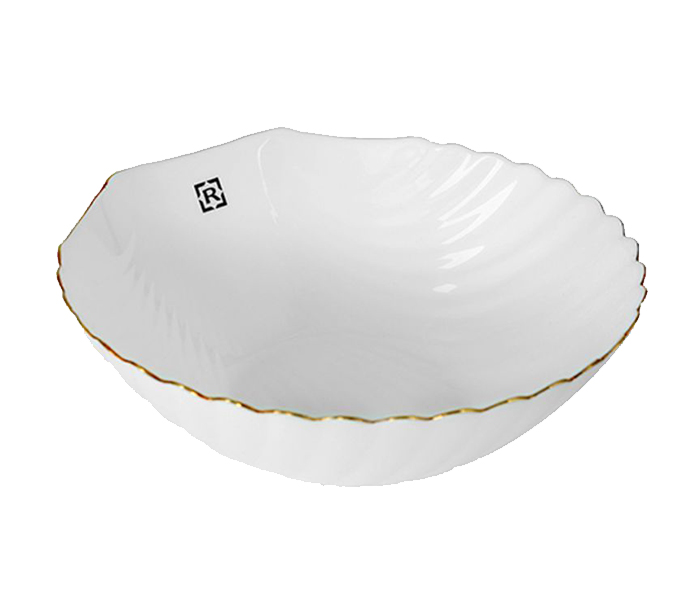 Royalford RF8846 5.2-inch Opal Soup Bowl Shell Golden Rim - Zoom Image