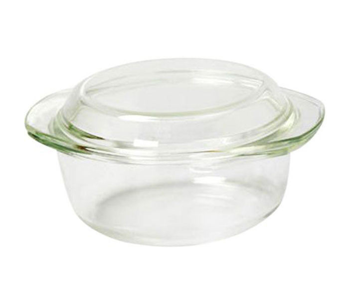 Royalford RF2708-GBD 0.8 Litre Casserole Glass with Lid - Clear - Zoom Image