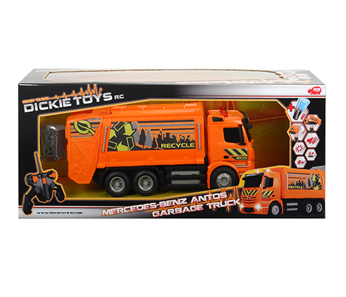 Dickie 201119084 40CM Action Series RC Mercedes Benz Antos Garbage Truck - Orange - Zoom Image 3