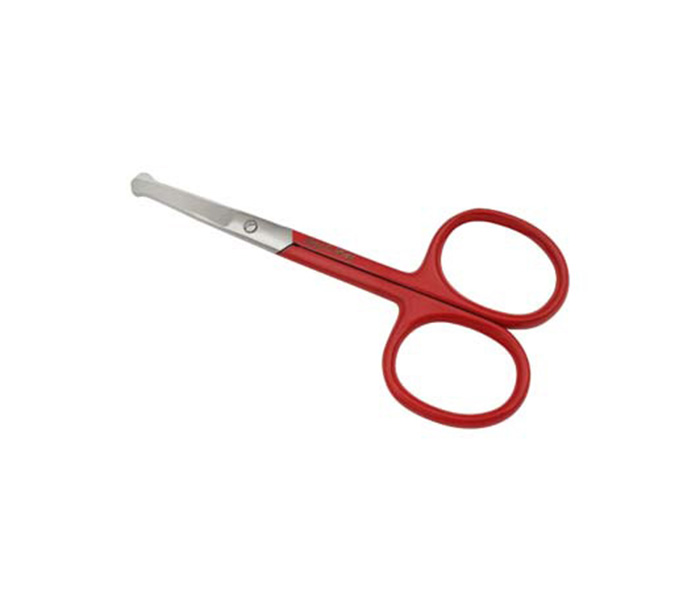 Tips & Toes TT-025 Stainless Steel Safety Ear & Nose Scissors - Red - Zoom Image 2