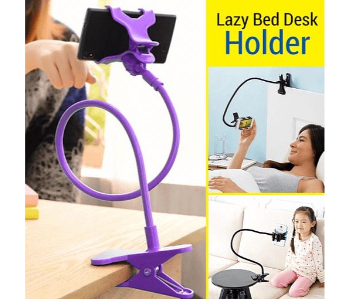 ZE Flexible Strong Goose Neck Double V Clip Desktop Bed Selfie Mount Holder ZFVDH5 Multicolor - Zoom Image 8