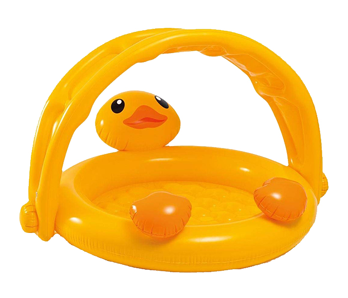 Intex ZX-57121 117 x 112 x 69CM Inflatable Ducky Friend Baby Pool - Orange - Zoom Image