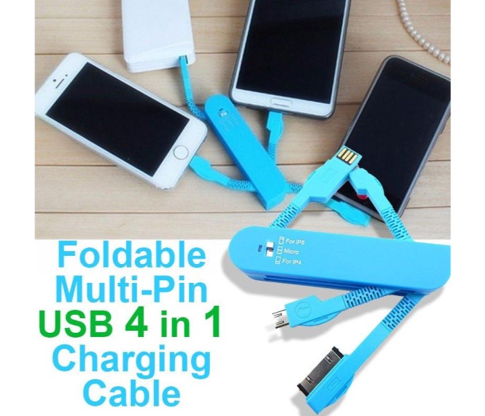 Pocket Knife Style 3-in-1 USB Data Charging Cable for all Devices PKS98 Multicolor - Zoom Image 4