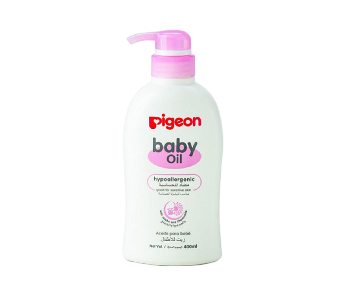 Pigeon N11583563A Baby Oil - 400ML, White & Pink - Zoom Image