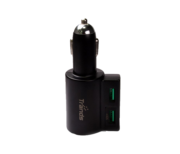 Trands TR-PC319 2 Ports 5v 4.2a USB Car Charger Intelligent Shunt with Cigarette Lighter - Black - Zoom Image 4