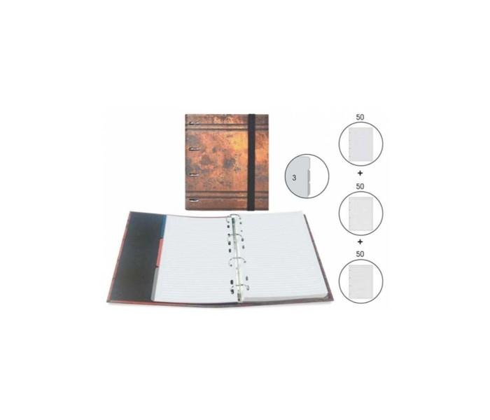 Senfort 93502 A5 Ring Book With Divider And Pocket Copper Oxide - Zoom Image