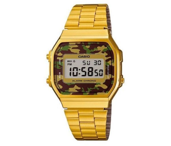 Casio A168WEGC-3DF Unisex Casual Digital Watch Gold - Zoom Image 3