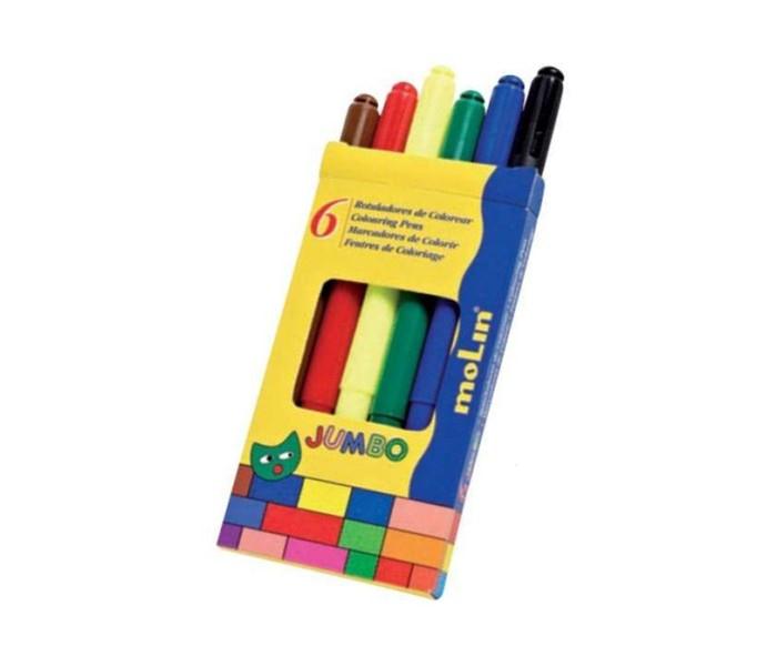 Molin RCP200-06B Box Of 6 Jumbo Colouring Pens Multicolor - Zoom Image