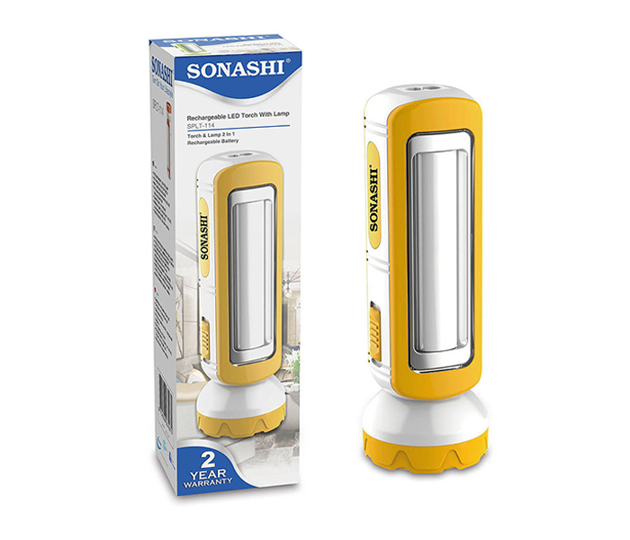 Sonashi SPLT-114 2-In-1 Rechargeable LED Torch with Lamp - Yellow - Zoom Image 4