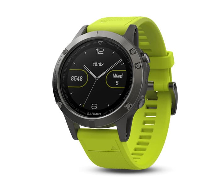 Garmin Fenix5 Multi Sport Smart Watch With Silicone Band - Yellow - Zoom Image 3