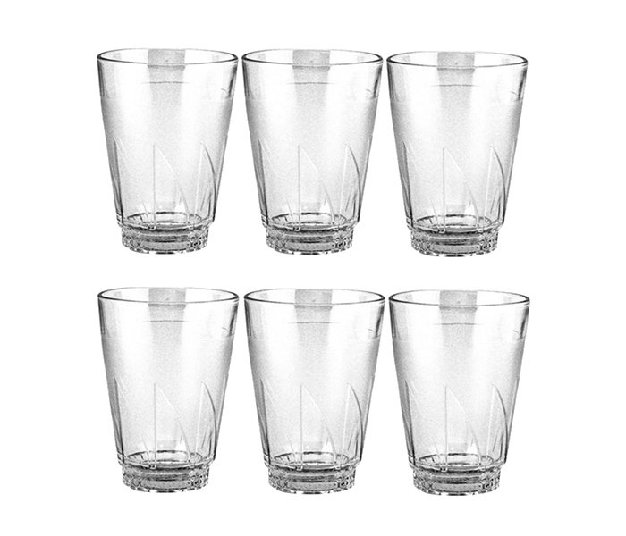 Royalford RF9525 8oz 6 Pieces Glass Tumbler - Clear - Zoom Image