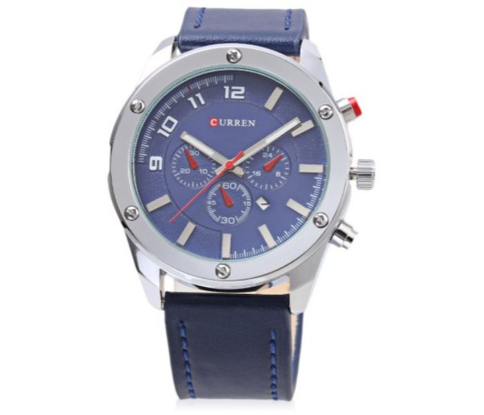 Curren 8204 Analog Quartz Watch For Men Blue - Zoom Image 3