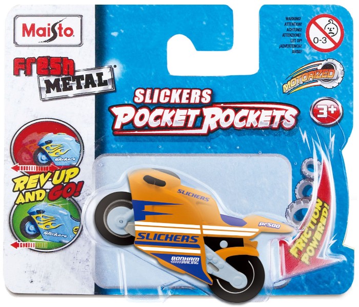 Maisto Tech 15243 FM Slickers Pocket Rockets Yellow - Zoom Image