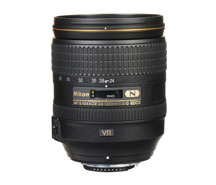 Nikon AF-S Nikkor 24-120mm f/4G ED VR Lens - Black - Zoom Image 1