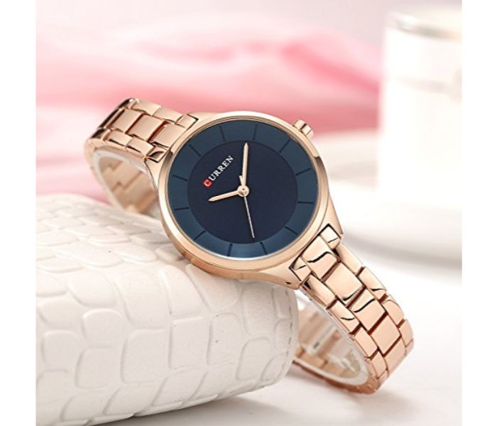 Curren 9015 Casual Fashion Watches For Women Gold And Blue - Zoom Image 2