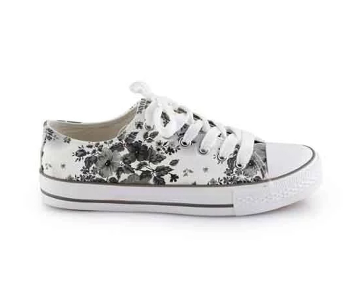 Okko Flower Pattern Sneaker For Girls Eu-39 - Grey - Zoom Image 1