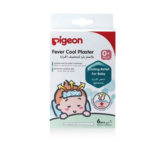 Pigeon N11583531A Fever Cool Plaster for Babys Forehead - White, 6 Pieces - Zoom Image 1