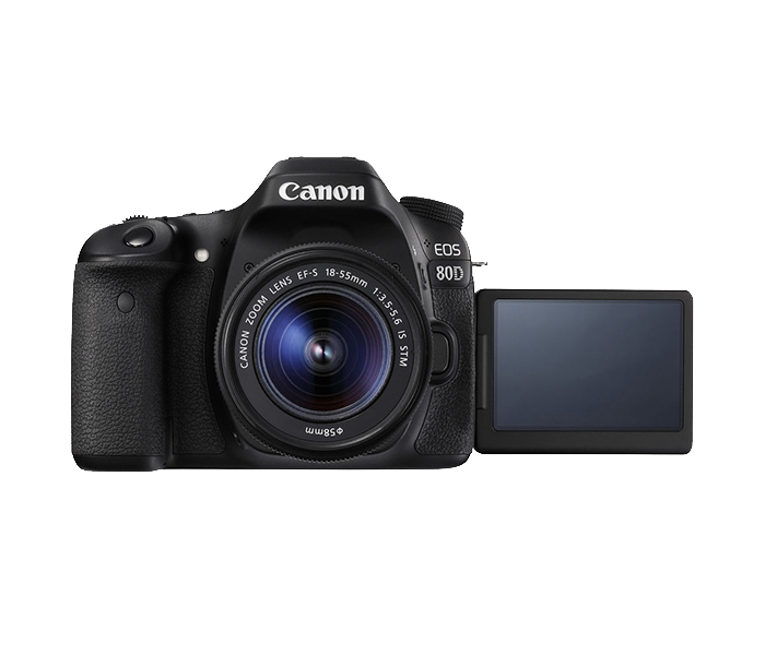 Canon EOS 80D 24.2 MP DSLR Camera with 18-55mm STM Lens - Black - Zoom Image 3