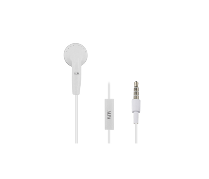 Alfa AF-11i Single Ear Phone - 1.2 Meter, White - Zoom Image