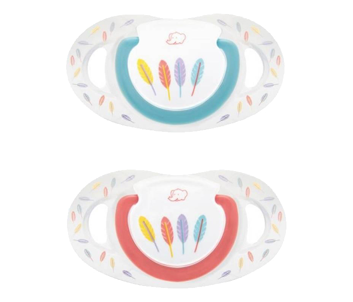 Bebe Confort 3104202900 Silicon X2 Natural Physiological Pacifiers - 2 Pieces, Blue & Red - Zoom Image 1