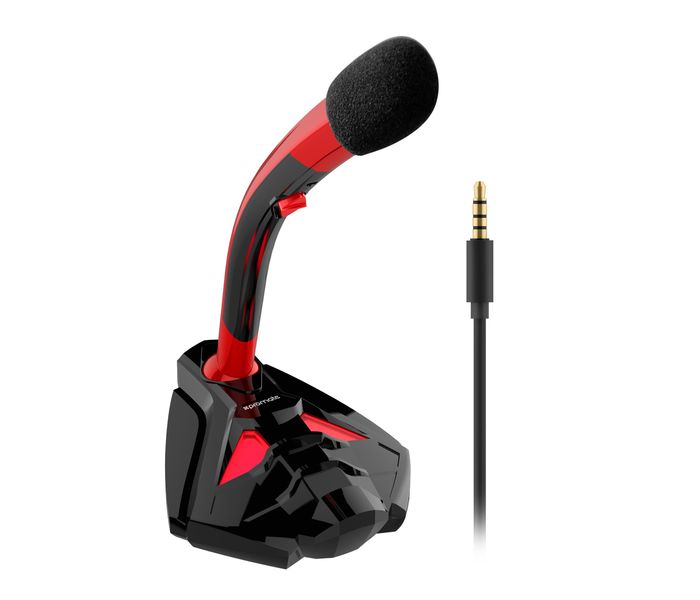 Promate Tweeter-4 3.5mm Professional Digital Jack Desktop Microphone Stand with Adjustable Neck, Red - Zoom Image 7