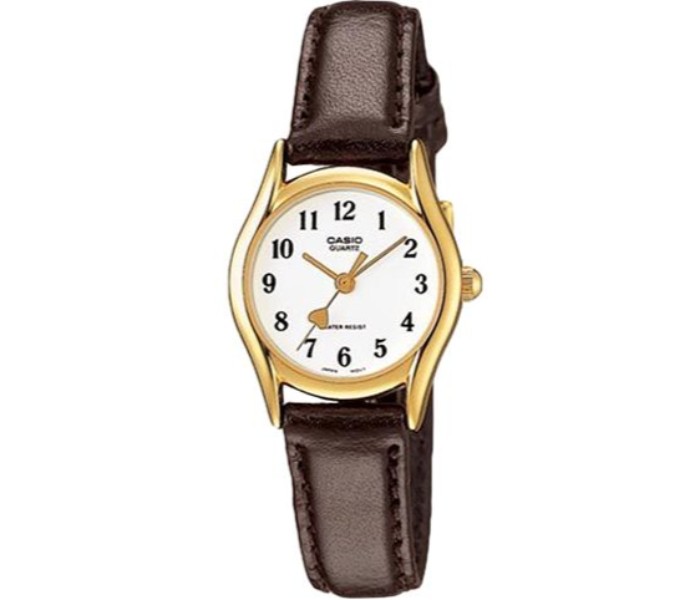 Casio LTP-1094Q-7B5DF Womens Analog Watch Brown and White - Zoom Image