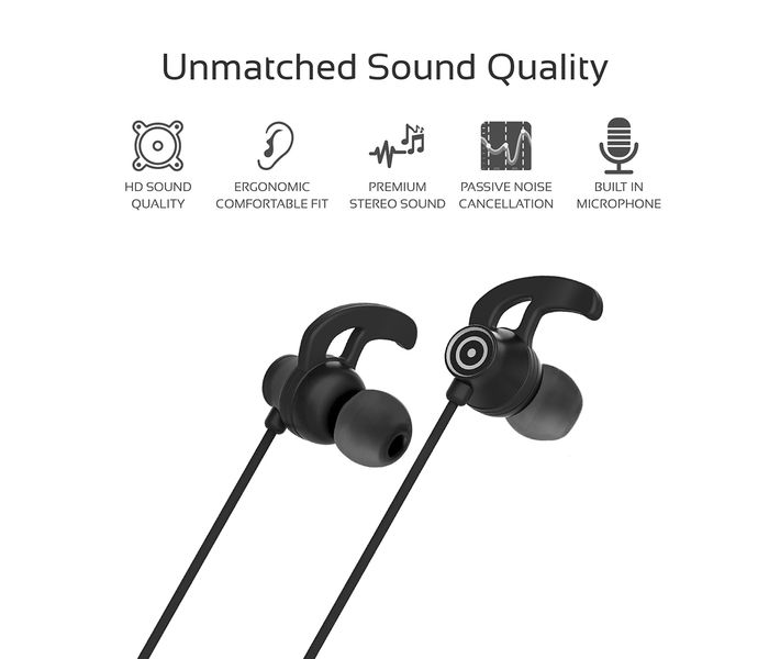 Promate SWIFT In-Ear Stereo Earphones with Microphone - Black - Zoom Image 2