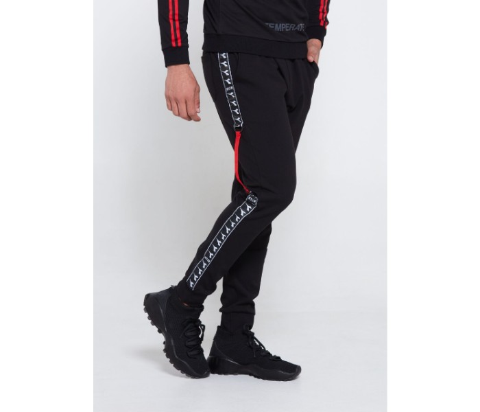 Petro OU10119 Mens Side Strapped Skin Fit Joggers 2XL-Black - Zoom Image 1