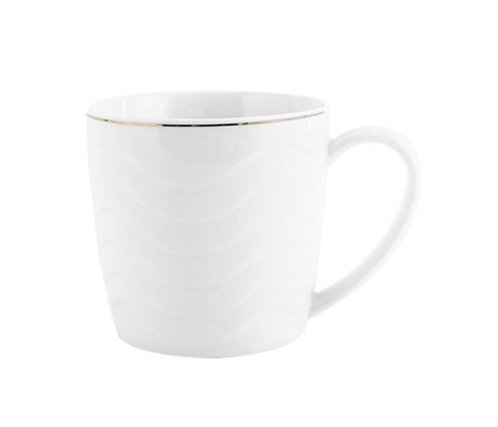 Royalford RF6684 12 oz Bone Wave Coffee Mug - White - Zoom Image