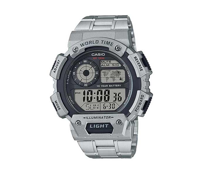 Casio AE-1400WHD-1AVDF Mens Casual Digital Watch Silver - Zoom Image