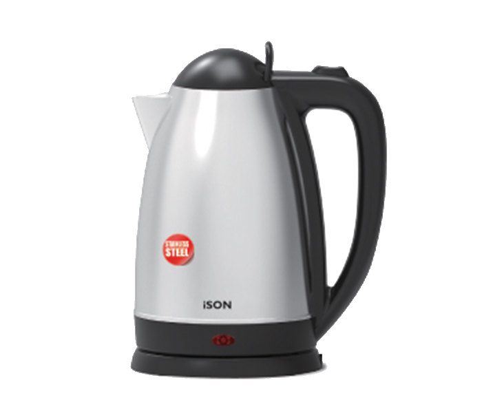 iSonic IK512 1800W Stainless Steel Cordless Electric Kettle - 2.5 Litre, Silver - Zoom Image