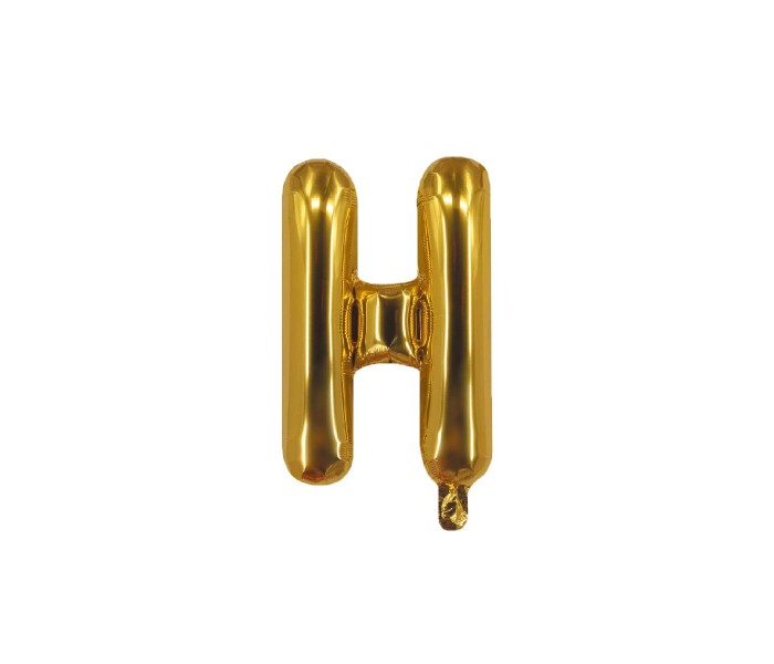 Party Time H-G-803409 Letter H 16 Inch Foil Balloon Gold - Zoom Image