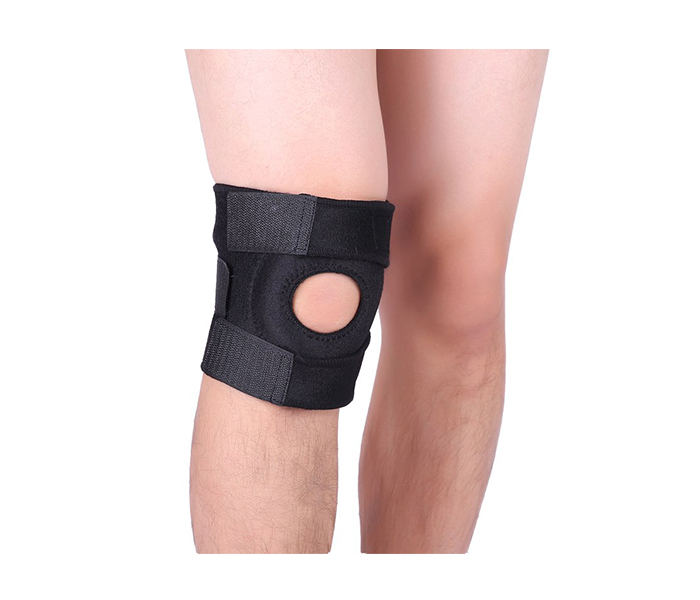 Taqdeer SW-5605 Neoprene Compression Adjustable Sports Knee Brace - Black - Zoom Image 1