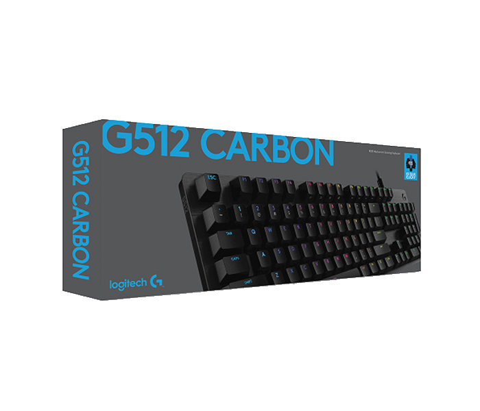 Logitech 920-008750 G512 Carbon Mechanical RGB Wired Gaming Keyboard - Romer-G Linear Switch, Black - Zoom Image 4