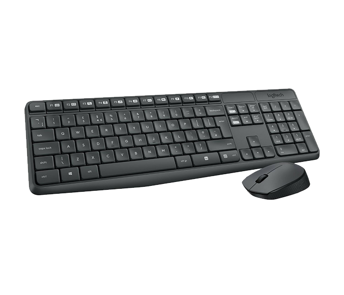 Logitech 920-007931 MK235 Wireless Keyboard & Mouse Combo - English, Grey - Zoom Image 1