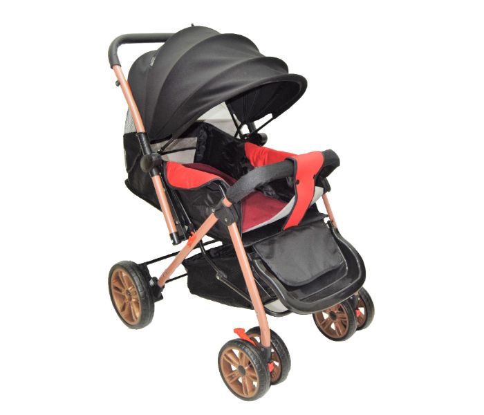 Foldable Baby Stroller AR-137 Black and Red - Zoom Image 3