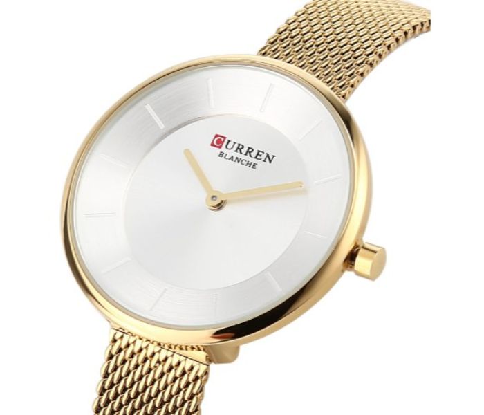 Curren 9030 Stainless Steel Analog Quartz Watch For Women Silver and Gold - Zoom Image 2