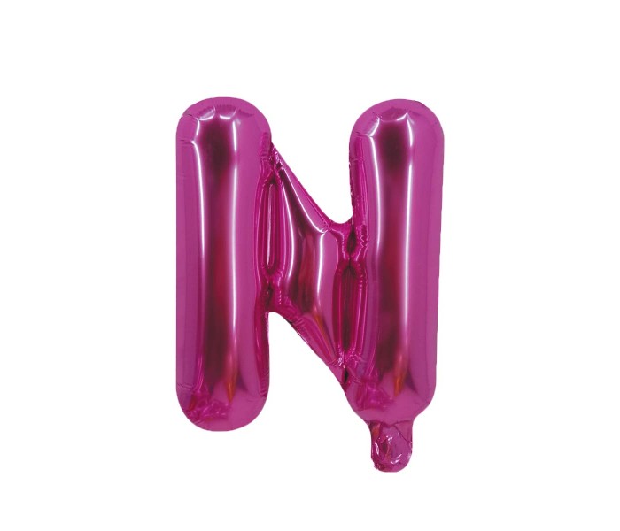 Party Time N-P-803249 Letter N 16 Inch Foil Balloon Pink - Zoom Image