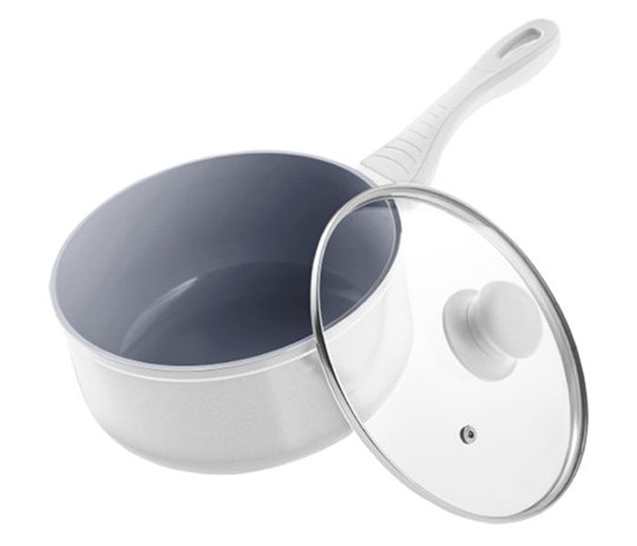 Lamart LT1084 Cast 20CM Non-Stick Ceramic Sauce Pan - White - Zoom Image