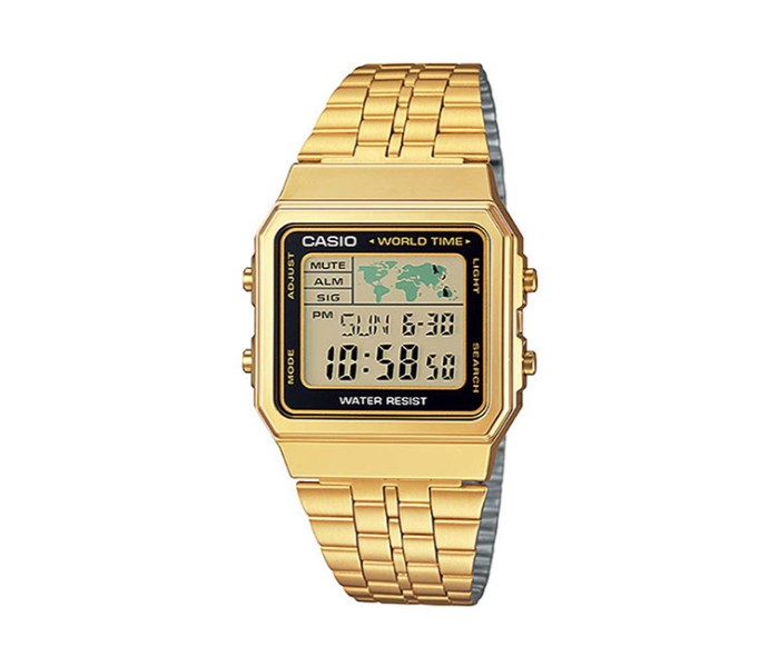 Casio A-500WG-1DF Unisex Casual Digital Watch Gold - Zoom Image 3