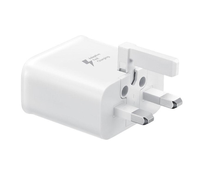 Universal Fast Charging UK Plug Adapter with Type C USB Cable UCA53 White - Zoom Image 1