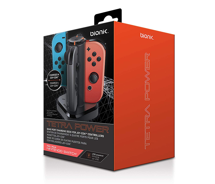 Bionk BNK-9019 Tetra Power Charging Dock for Joy Con Controllers - Black - Zoom Image 3