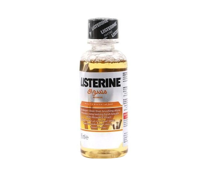 Listerine N14517194A Miswak Mouthwash - Yellow, 95ML - Zoom Image