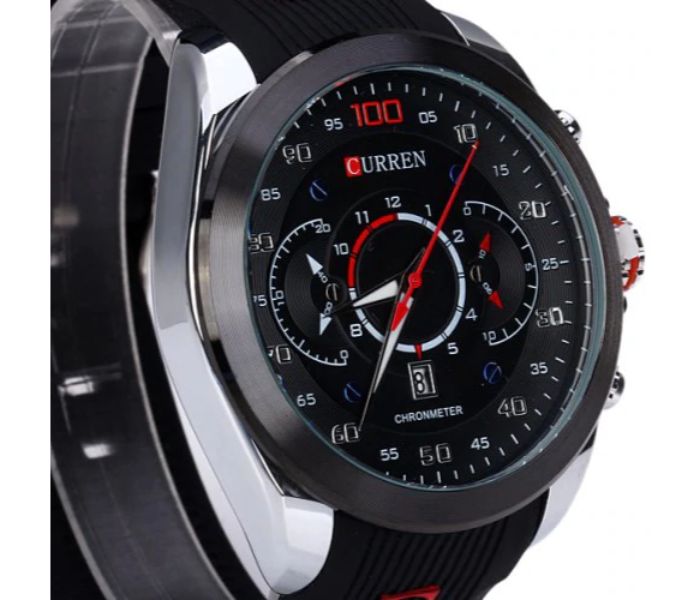 Curren 8166 Analog Quartz Watch For Men Black - Zoom Image 2