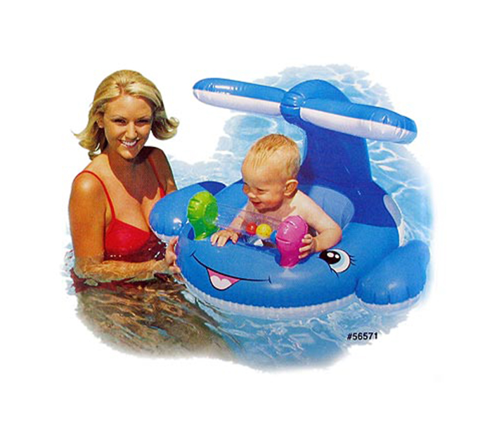 Intex ZX-56571 Inflatable Little Whale Baby Float - Blue - Zoom Image