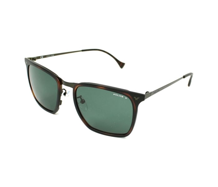 Police SPL154N Z40P Wayfarer Shiny Havana Grad Yellow Frame & Green Gradient Mirrored Sunglasses for Men - Zoom Image