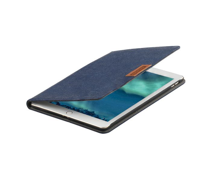 Promate fabriFlip-Air2 Premium Protective Fabric Folio Case for iPad Air 2 - Blue - Zoom Image 2