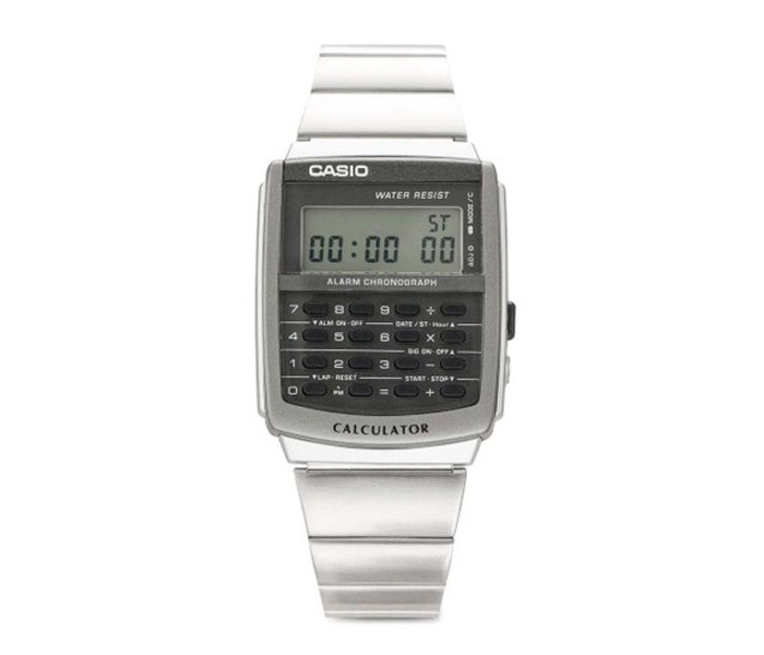 Casio CA-506-1DF Mens Digital Watch Black and Silver - Zoom Image