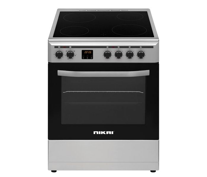 Nikai TFC14N5 Free Standing Full Electric Ceramic Cookers Black and Silver - Zoom Image